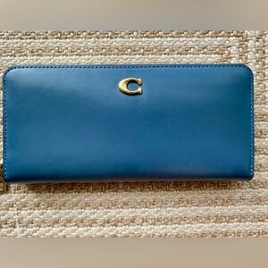 Coach Navy Leather Women's Wallet